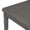TREXM 6-piece Retro Dining Set, Minimalist Dining Table and 4 upholstered chairs & 1 bench with a shelf for Dining Room(Dark Gray)