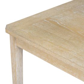 TREXM 6-piece Retro Dining Set, Minimalist Dining Table and 4 upholstered chairs & 1 bench with a shelf for Dining Room(Natural Wood Wash)