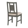 TREXM 6-piece Retro Dining Set, Minimalist Dining Table and 4 upholstered chairs & 1 bench with a shelf for Dining Room(Dark Gray)