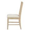 TREXM 6-piece Retro Dining Set, Minimalist Dining Table and 4 upholstered chairs & 1 bench with a shelf for Dining Room(Natural Wood Wash)