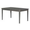 TREXM 6-piece Retro Dining Set, Minimalist Dining Table and 4 upholstered chairs & 1 bench with a shelf for Dining Room(Dark Gray)