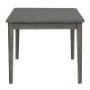 TREXM 6-piece Retro Dining Set, Minimalist Dining Table and 4 upholstered chairs & 1 bench with a shelf for Dining Room(Dark Gray)