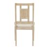 TREXM 6-piece Retro Dining Set, Minimalist Dining Table and 4 upholstered chairs & 1 bench with a shelf for Dining Room(Natural Wood Wash)
