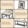TREXM 6-piece Retro Dining Set, Minimalist Dining Table and 4 upholstered chairs & 1 bench with a shelf for Dining Room(Dark Gray)