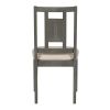 TREXM 6-piece Retro Dining Set, Minimalist Dining Table and 4 upholstered chairs & 1 bench with a shelf for Dining Room(Dark Gray)