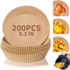 Air Fryer Disposable Paper Liner Non-stick Disposable Liners (Option: 200pcs)